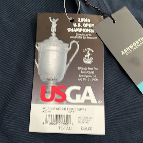 Brand New Ashworth 109th US Open Bethpage Black navy polo USGA (Embroidered logo - Picture 4 of 11